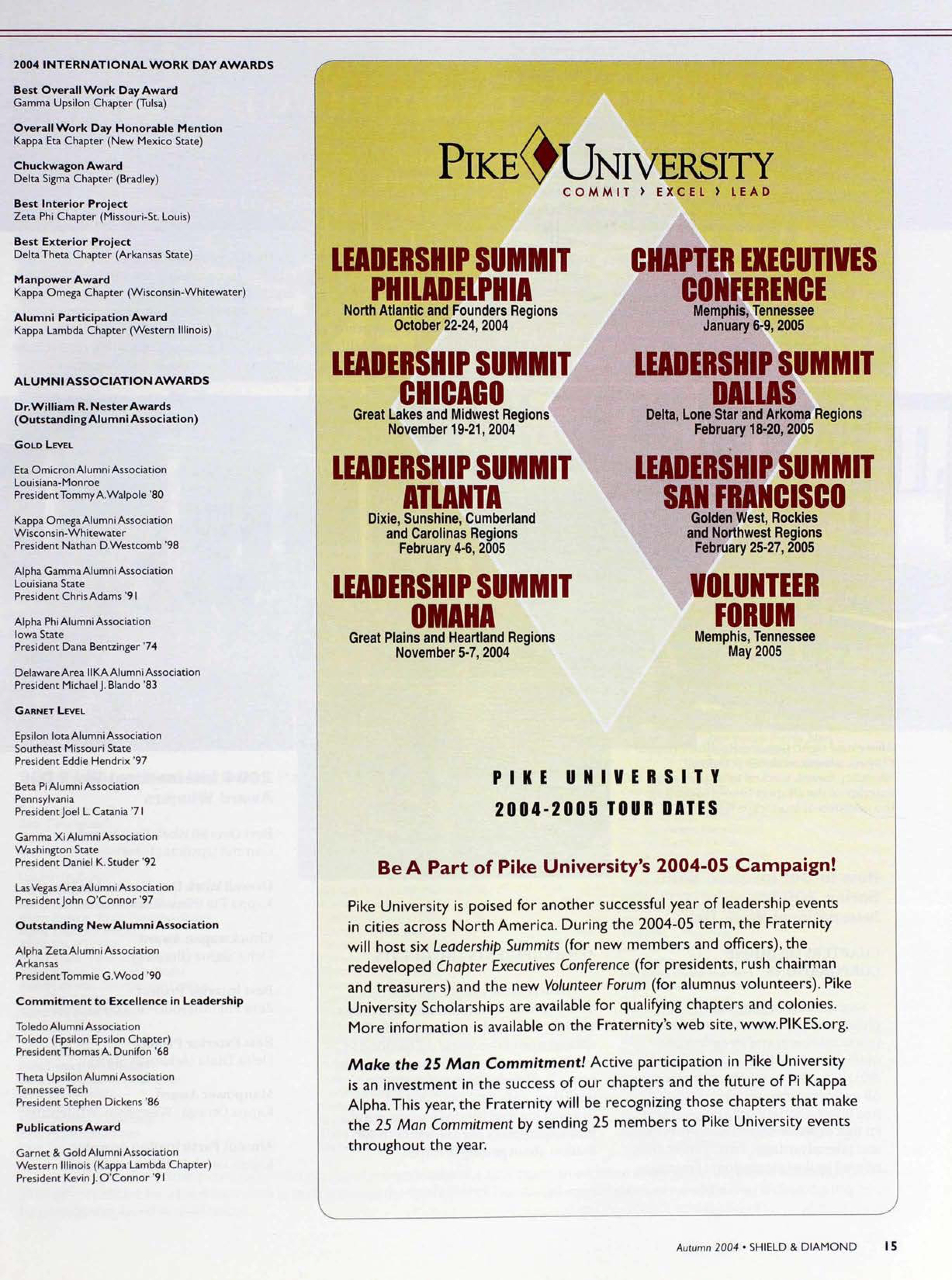 Pike University, Autumn 2004